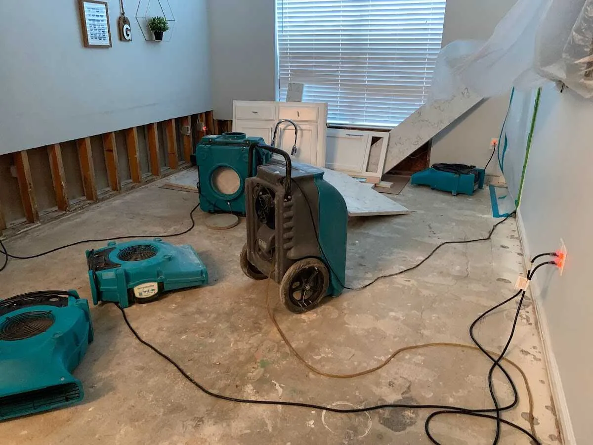 Dehumidifier in flood-cut room for Water Extraction & Removal in Upper Saucon